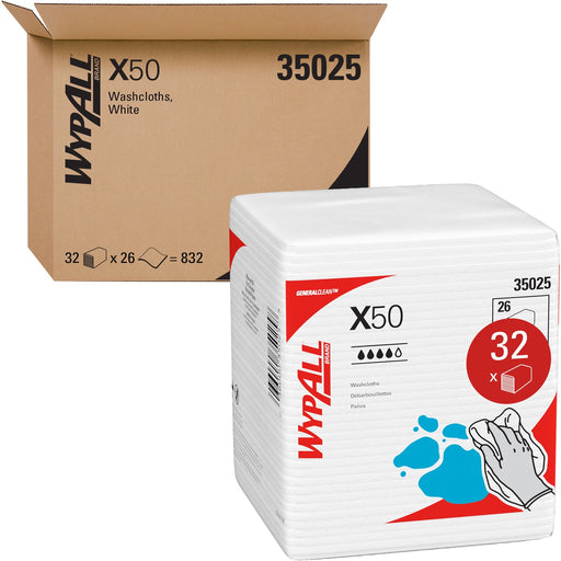 Wypall General Clean X50 Quarterfold Cleaning Cloths