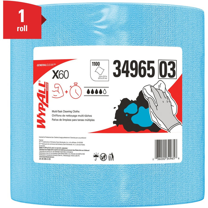 Wypall General Clean X60 Multi-Task Cleaning Cloths Jumbo Roll