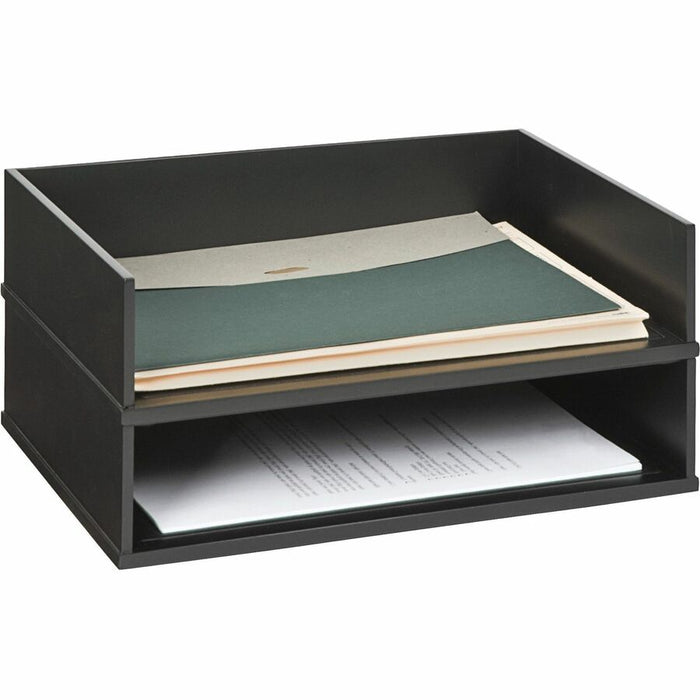 Victor 1154-5 Midnight Black Stacking Letter Tray