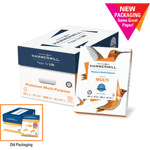 Hammermill Premium Multipurpose Paper- 5 Ream - White