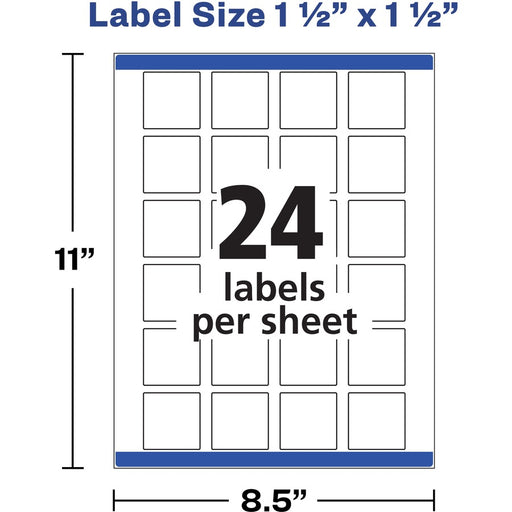 Avery® Print-to-the-Edge Easy Peel Square Labels