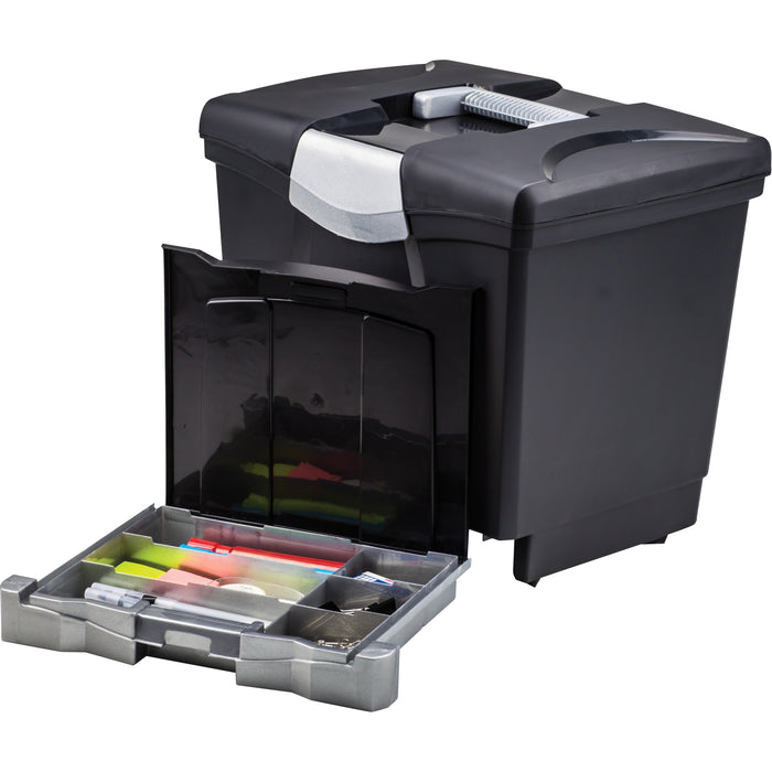Storex Portable file Box with Drawer
