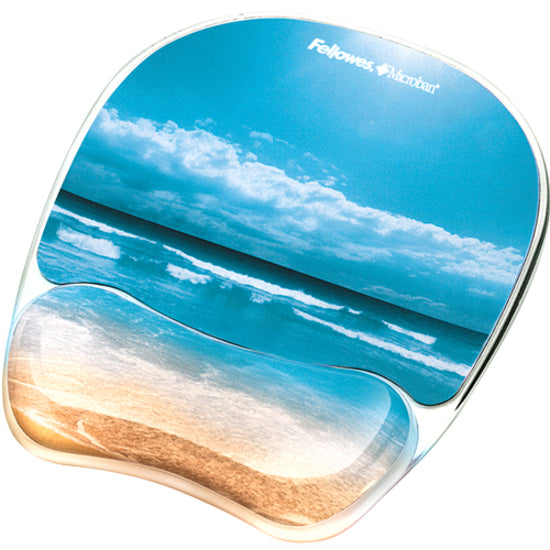 Fellowes Photo Gel Mouse Pad Wrist Rest with Microban®