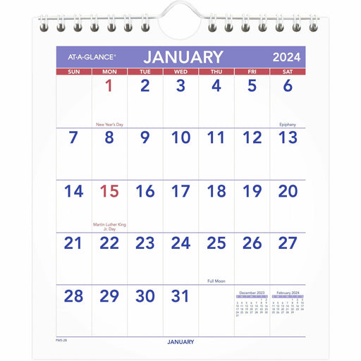 At-A-Glance Mini Wall/Desk Monthly Calendar