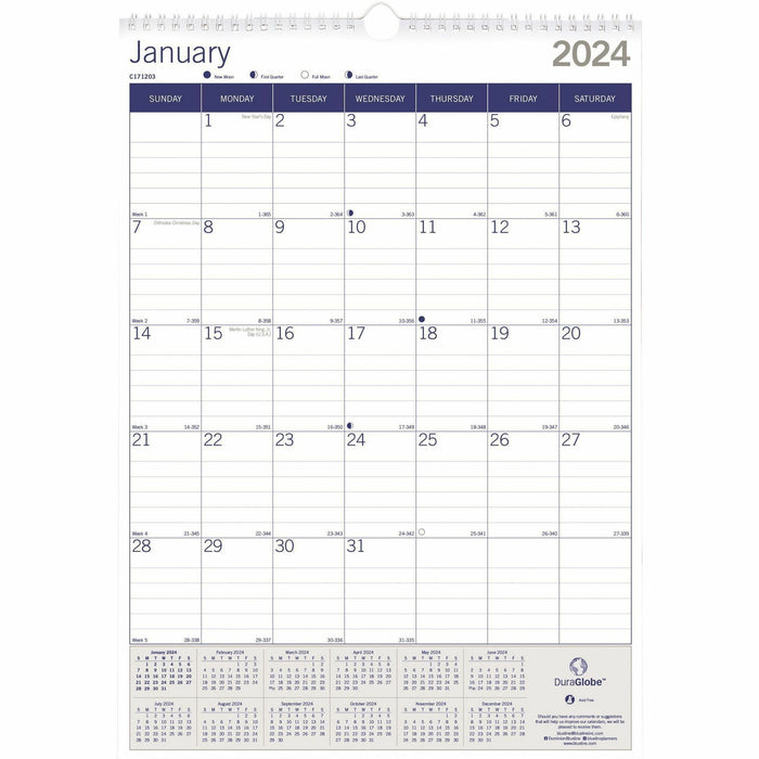Blueline EcoLogix Wall Calendar