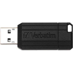 128GB PinStripe USB Flash Drive - Black