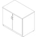 Lorell Essentials Series Mahogany 2-door Storage Cabinet