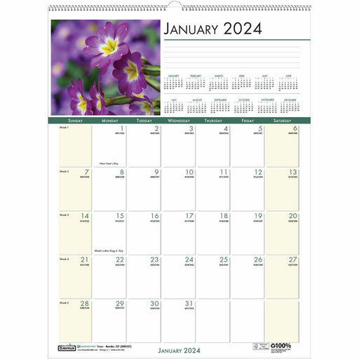House of Doolittle EarthScapes Flowers Photo Wall Calendar
