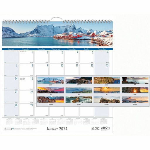 House of Doolittle Coastlines Monthly Wall Calendar