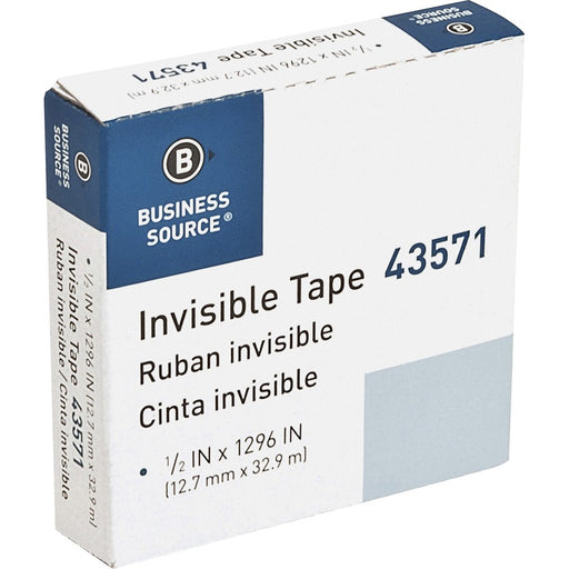 Business Source 1/2" Invisible Tape Refill Roll