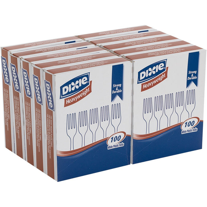 Dixie Heavyweight Disposable Forks Grab-N-Go by GP Pro