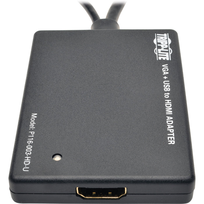 Tripp Lite VGA to HDMI Component Adapter Converter with USB Audio Power VGA to HDMI 1080p