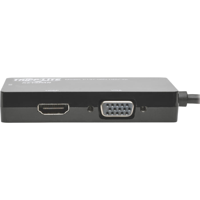 Tripp Lite Mini DisplayPort 1.2 to VGA/DVI/HDMI All-in-One Converter Adapter, 4K x 2K HDMI
