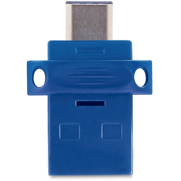 32GB Store 'n' Go Dual USB 3.0 Flash Drive for USB-C Devices - Blue