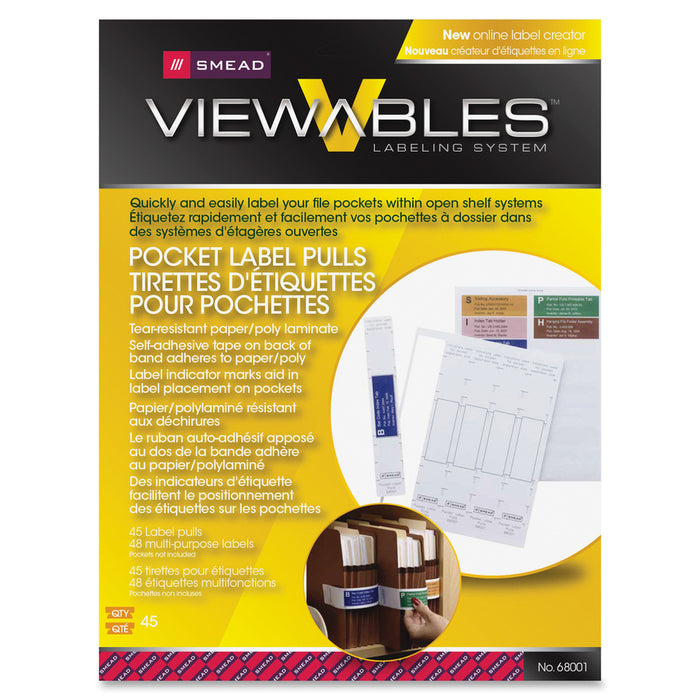 Smead Viewables Pocket Label Pulls