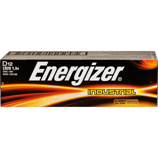 Energizer Industrial Alkaline D Battery Boxes of 12