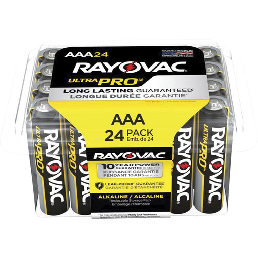 Rayovac Ultra Pro Alka AAA Batteries Storage Pack of 24