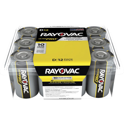 Rayovac Ultra Pro Alkaline D Battery 12-Packs
