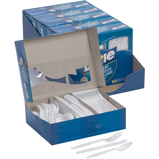 Dixie Heavyweight Disposable Forks, Knives & Spoons Combo Boxes by GP Pro