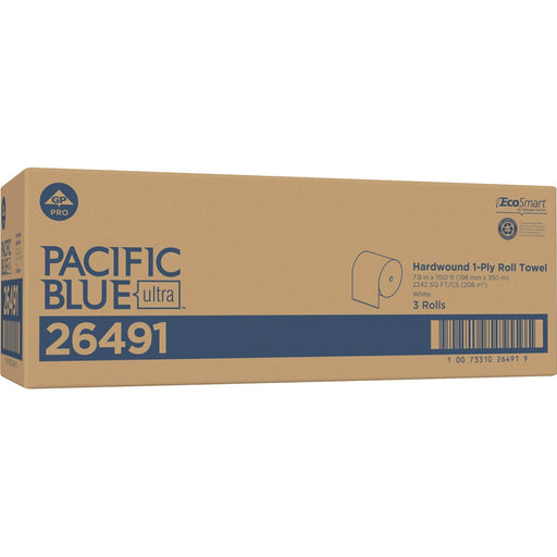 Pacific Blue Ultra High-Capacity Recycled Paper Towel Rolls