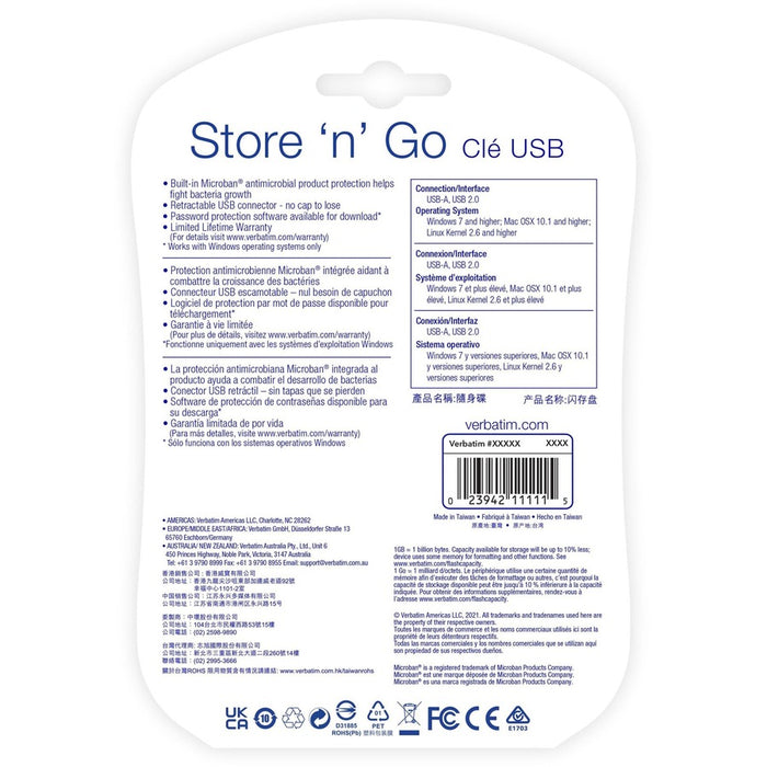 64GB Store 'n' Go USB Flash Drive - 2pk - Blue, Green