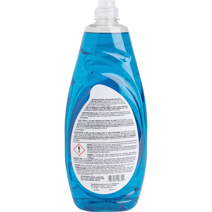 Genuine Joe Premium Dish Detergent - Concentrate Liquid - 38 fl oz (1.2 quart) - 1 Each - Blue