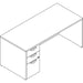Lorell Prominence 2.0 Mahogany Laminate Box/Box/File Left-Pedestal Desk - 3-Drawer