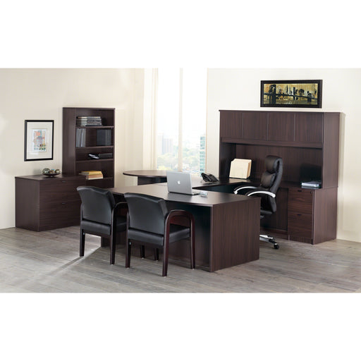 Lorell Prominence 2.0 Espresso Laminate Box/File Right-Pedestal Desk - 2-Drawer