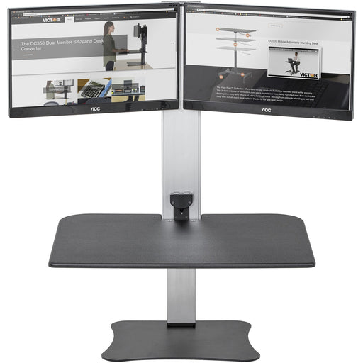 Victor High Rise Electric Dual Monitor Standing Desk Workstation