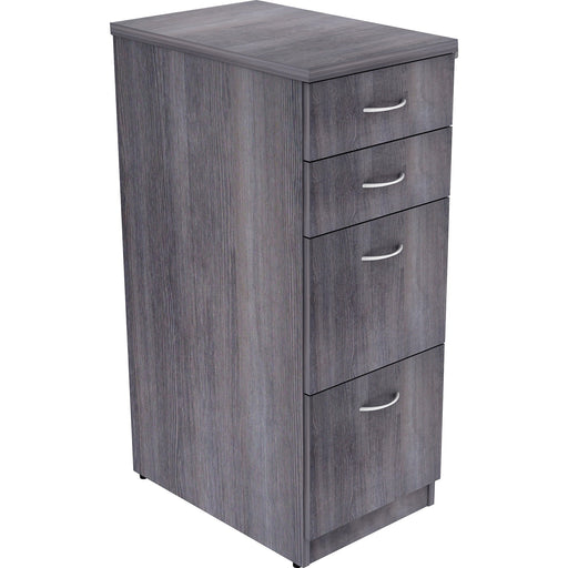 Lorell Relevance Series Charcoal Laminate Office Furniture Storage Cabinet - 4-Drawer
