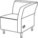 Lorell Fuze Modular Series Left Lounge Chair