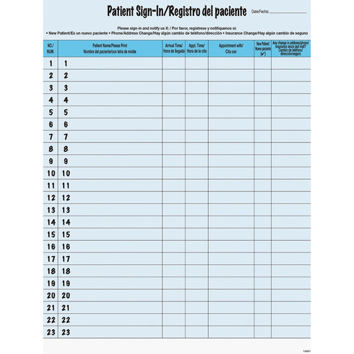 Tabbies Patient Sign-in Label Forms