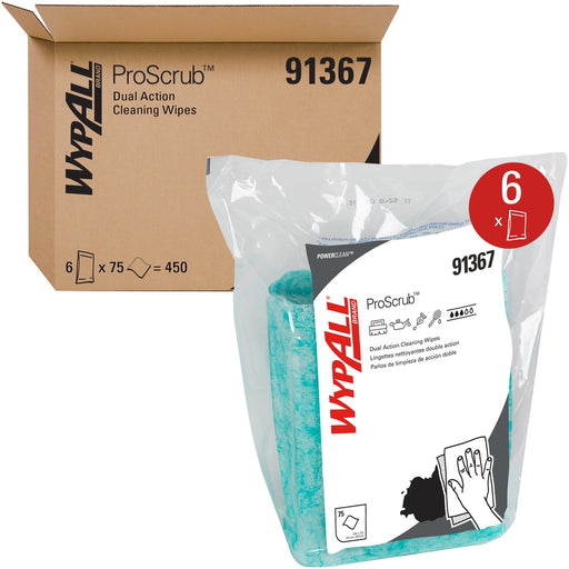 Wypall Power Clean ProScrub Pre-Saturated Wipes