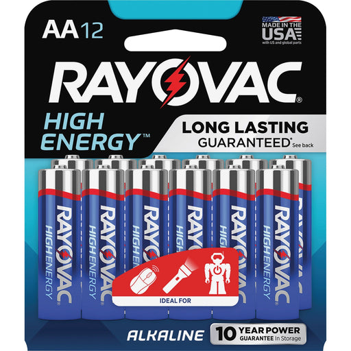 Rayovac High Energy Alkaline AA Battery 12-Packs