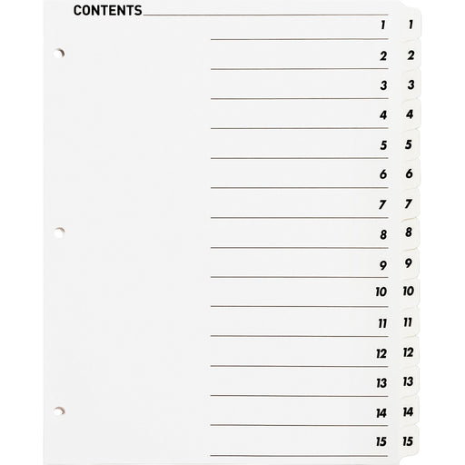 Business Source Table of Content Quick Index Dividers