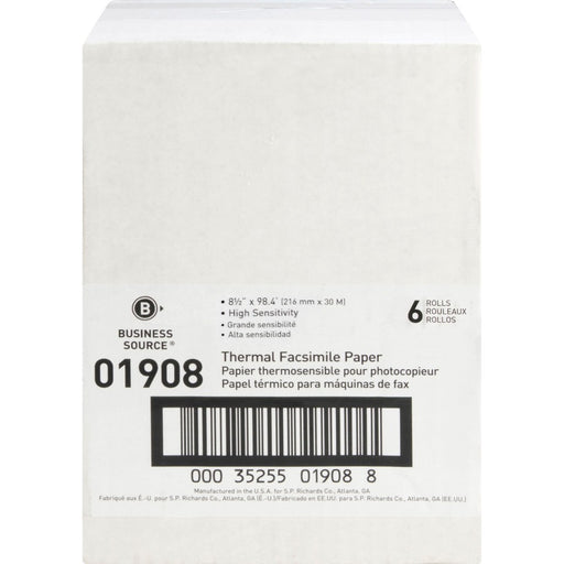 Business Source Thermal Fax Paper Rolls