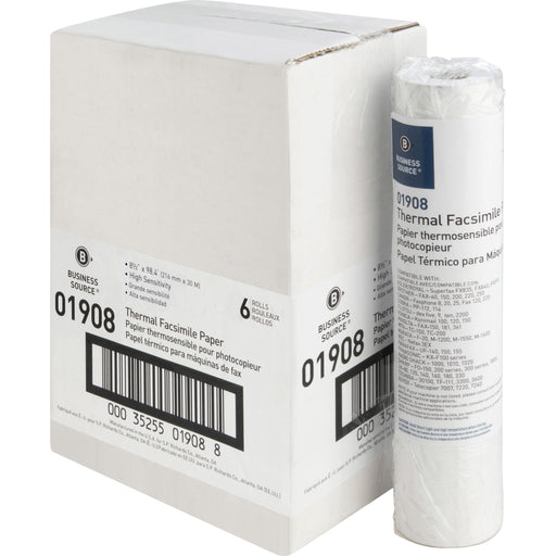 Business Source Thermal Fax Paper Rolls