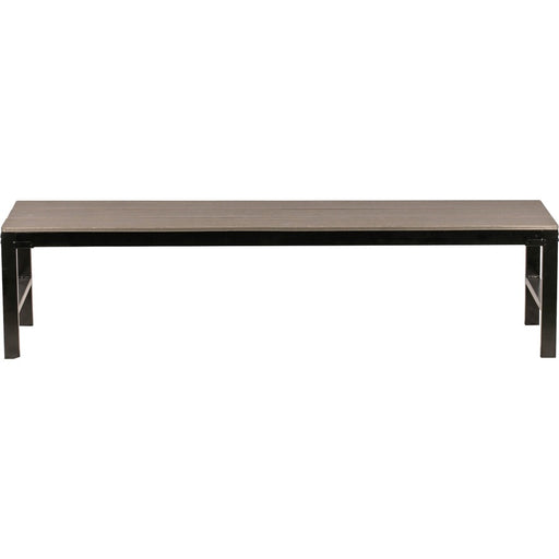 Lorell Charcoal Faux Wood Outdoor Bench