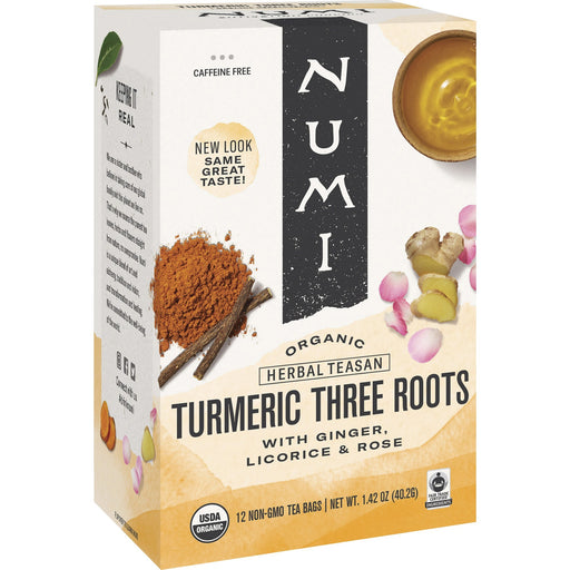 Numi Organic Turmeric Three Roots Herbal Tea Bag