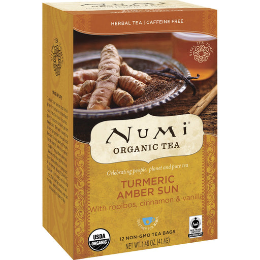 Numi Organic Turmeric Golden Tonic Amber Sun Herbal Tea Bag