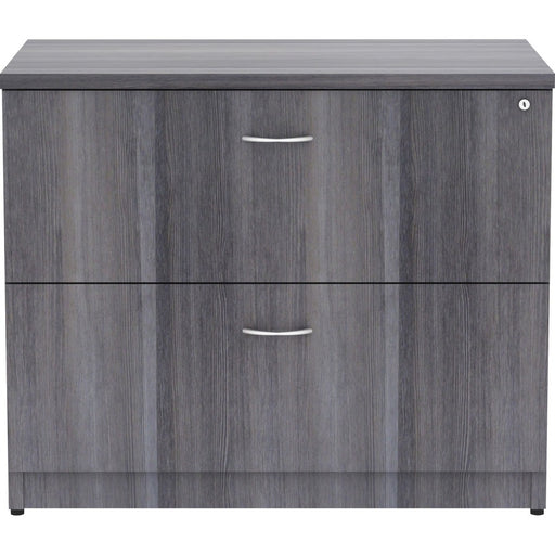 Lorell Essentials Weathered Charcoal Lateral File - 2-Drawer