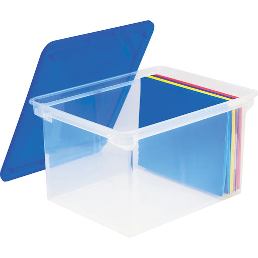 Storex Plastic File Tote Storage Box