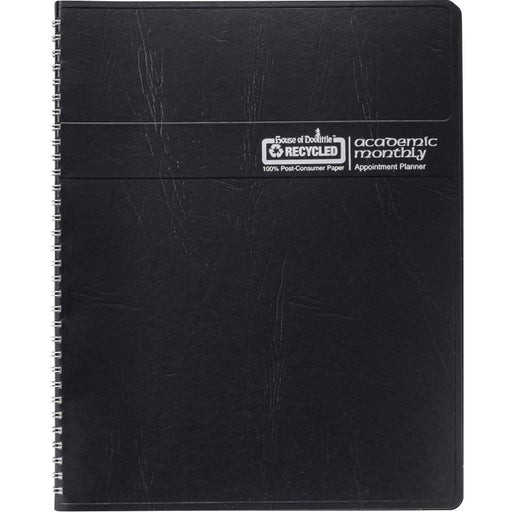 House of Doolittle Monthly Calendar Planner 2 Year Black Hard Cover 8-1/2 x 11 Inches