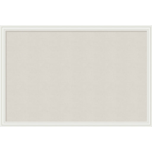 U Brands Cork Linen Bulletin Board, 30 x 20 Inches, White Wood Frame (2074U00-01)