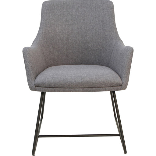 Lorell Gray Flannel Guest Chair with Sled Base