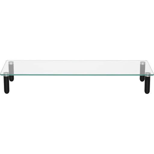 Lorell 4-leg Single Shelf Glass Monitor Stand