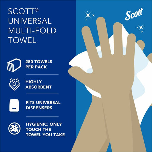 Scott Multifold Narrow Width Paper Towels with Absorbency Pockets