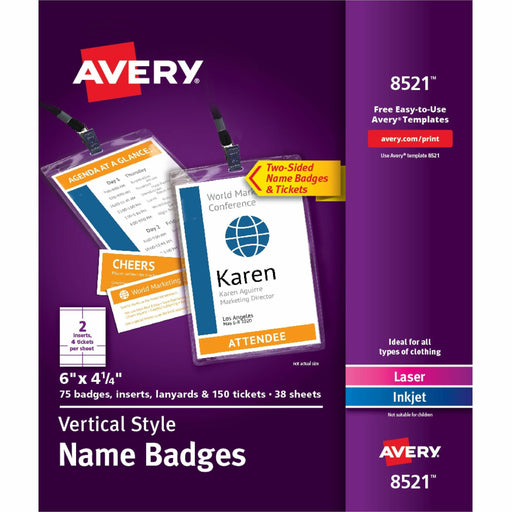 Avery® Vertical Name Badges & Tickets
