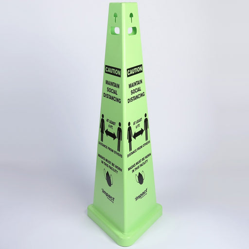TriVu Social Distancing 3 Sided Safety Cone