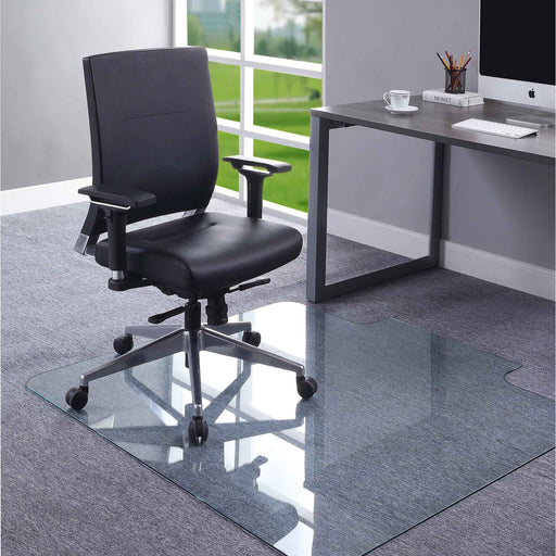 Lorell Glass Chairmat with Lip